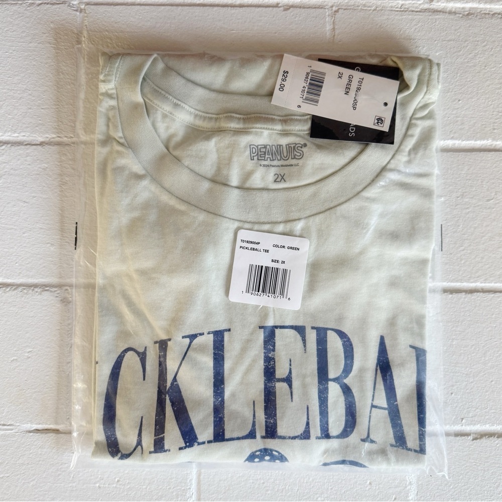 GRAYSON THREADS, THE LABEL Pickleball Champs Tee 2X, Peanuts Snoopy Graphic NWT - Picture 2 of 13